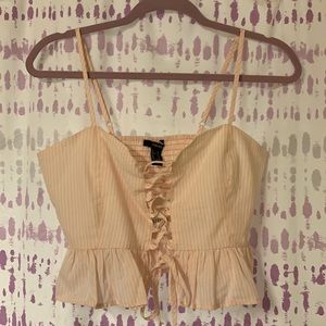 Forever 21 Lace Up Crop Top